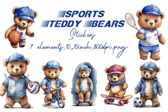 Bringing Whimsy to Life: A Guide to Watercolor Teddy Bear and Sports Graphics