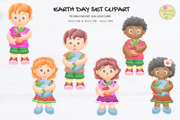 Earth Day Set Clipart: Versatile Visuals for Every Creative Project