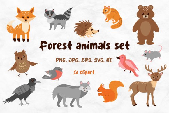Forest Animals Set: A Versatile Collection for Creators and Entrepreneurs