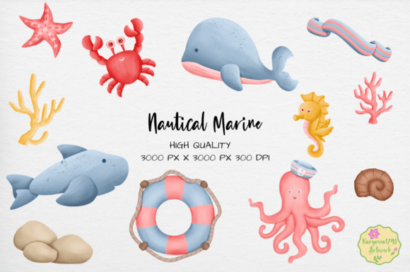 Nautical Marine Clipart for Professional Design