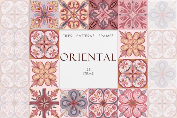 Oriental Ornament Collection: Watercolor Tiles