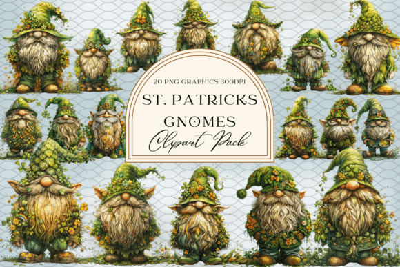 St Patrick's Day Green Spring Gnomes