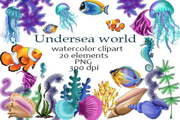 Watercolor Clipart Underwater World PNG: A Strategic Asset for Digital Creators